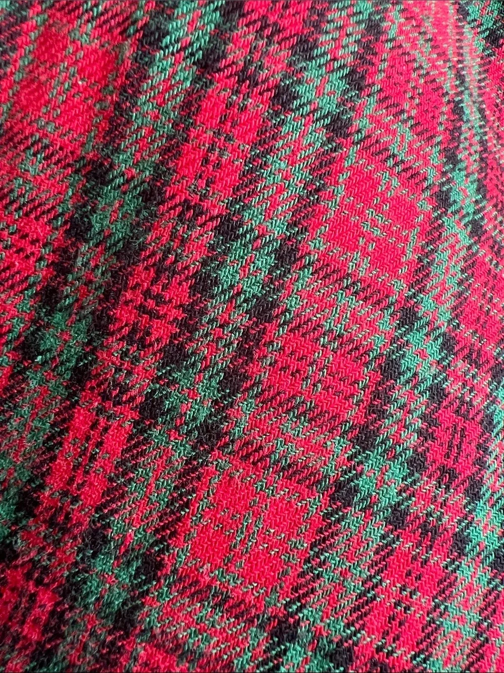 Vintage Red Holiday Plaid Dress With Velvet collar and cuffs - 12M 24M 2Y 3Y​